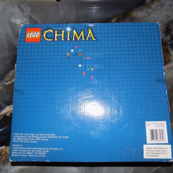 Lego Legends of Chima Micro Mink Fitted Twin Fitted Sheet W/Pillowcase NEW 2013 - Picture 3 of 3